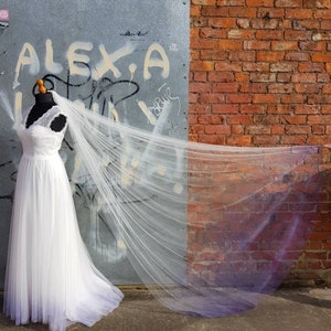 purple veil,  ombre veil, alternative veil, dip dye veil, gothic veil,  hand coloured veil, cathedral veil, lilac veil,