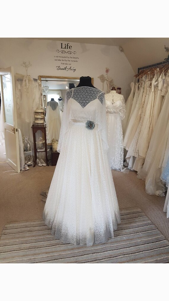 ombre lace wedding dress