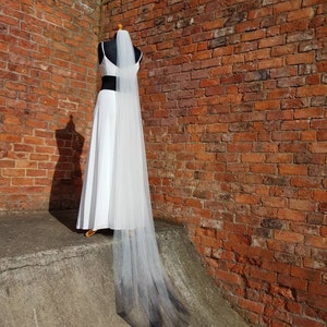 black veil,  ombre veil, alternative veil, dip dye veil, gothic veil,  hand coloured veil, cathedral veil, black ombre veil,coloured veil