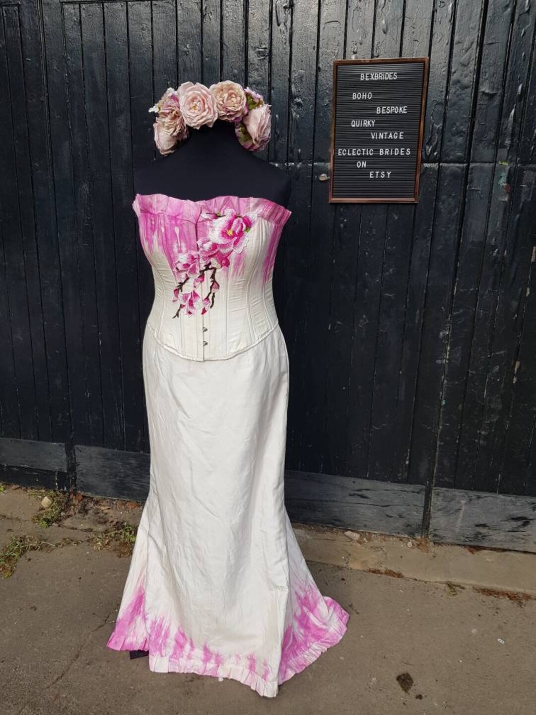 open lace back dress Sweetheart Long Mermaid Blush Pink Wedding Dresses, Organza Wedding  Dresses, Lace Up Wedding Dresses