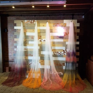 Ombre Wedding Veil, Alternative Wedding Veil, Ombre Veil, Dip dye Wedding Veil, Coloured Wedding Veil, boho veil, LGBGTQIA veil, rainbow image 1
