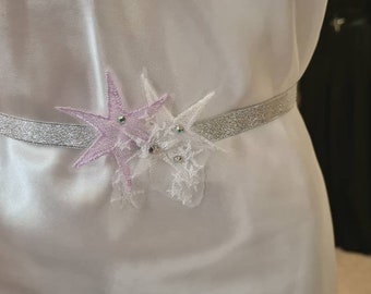 Star, celestial themed bridal belt,  star belt, star bridal accessory, bexbrides