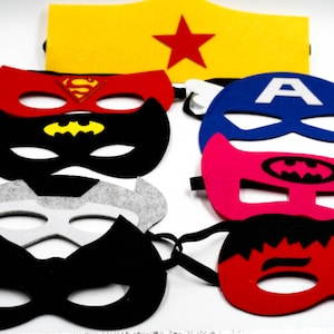Super hero masquerade mask party mask for kids, children party favor mask, felt mask for birthday kids party