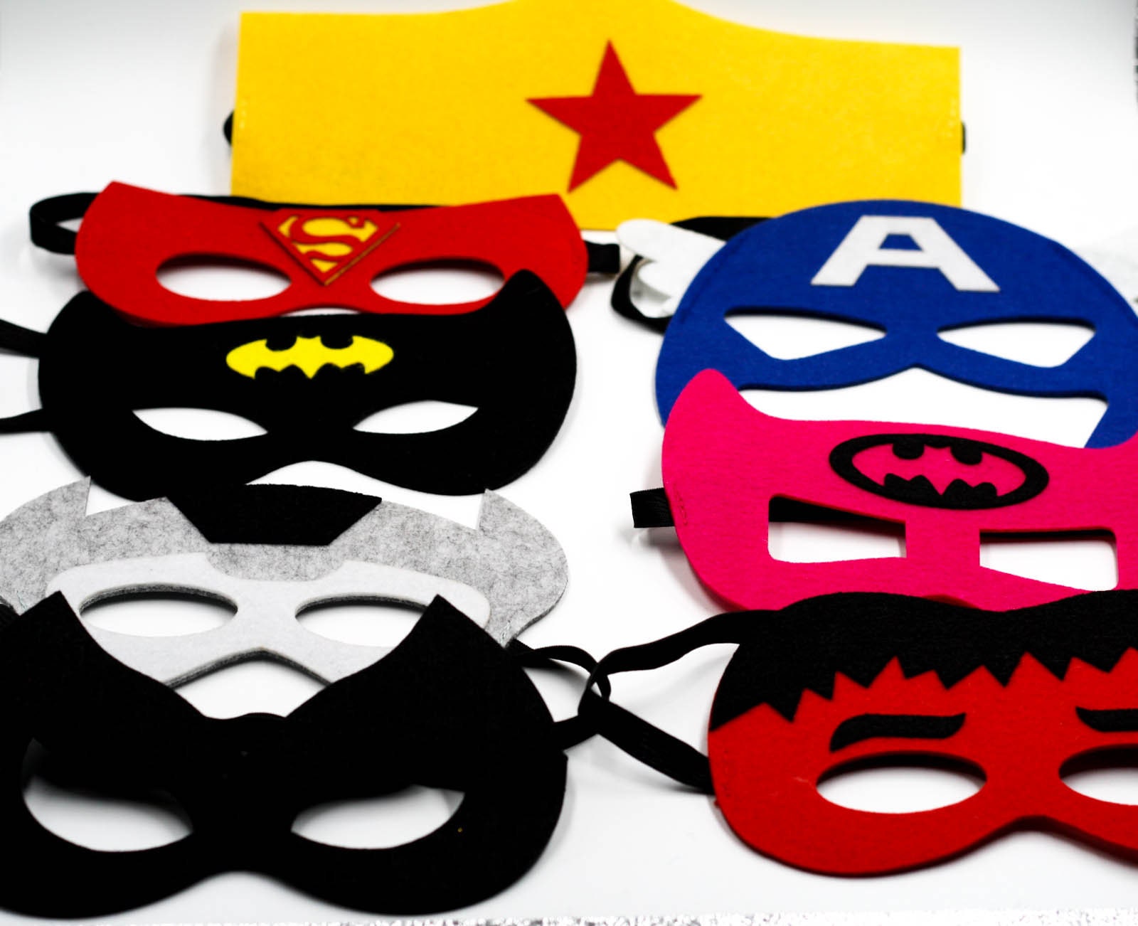 Super hero masquerade mask party mask for kids, children party favor mask, felt mask for birthday kids party
