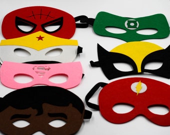 Super hero masquerade mask party mask for kids, children party favor mask, felt mask for birthday kids party