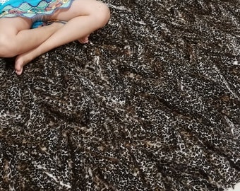 Mink fur throw / carpet animal print