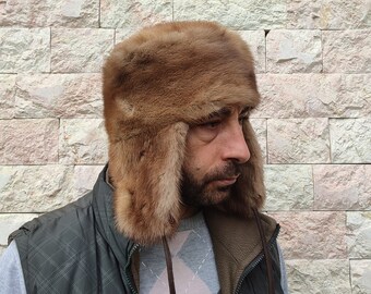 Fur Hat Mens - Etsy