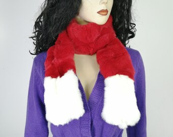 Rex rabbit fur scarf