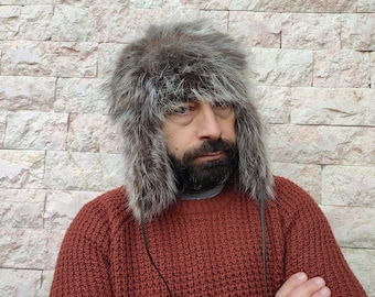 Raccoon trapper hat