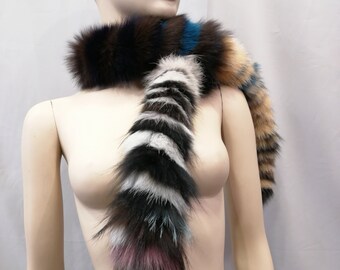 Multicolor fox scarf