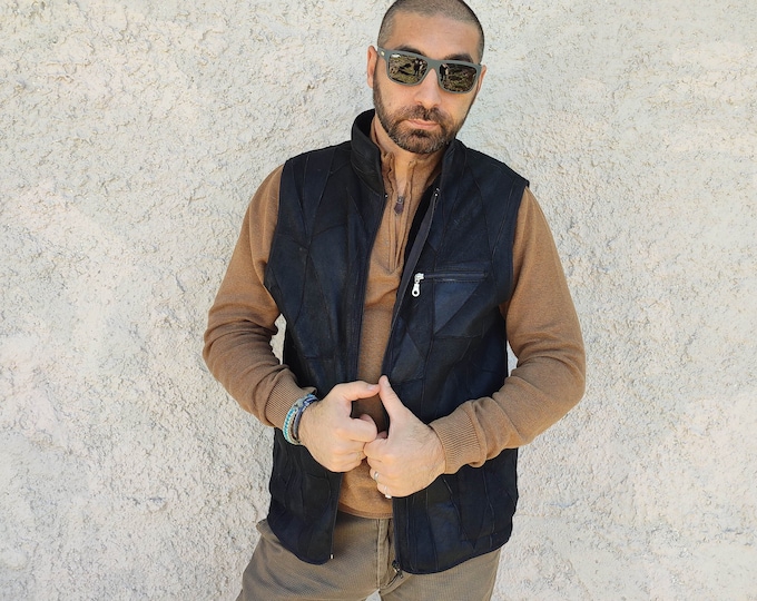 Featured listing image: Unisex black sheepskin vest