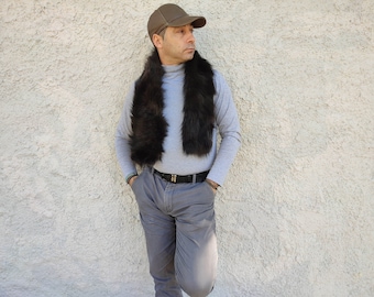 Men raccoon scarf