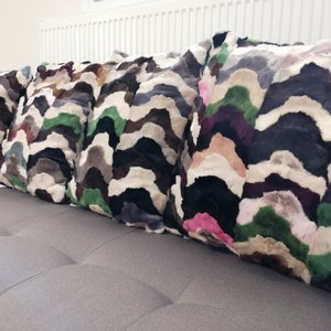 Set of pillow cases of mink fur