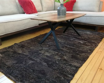 Bronze brown fur sheepskin