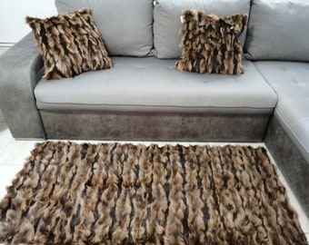 Set of throw and two pillow cases fox