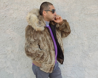 L Hooded rex rabbit for men