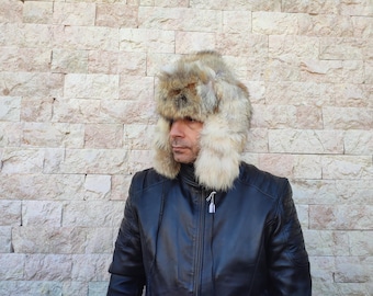 Coyote trapper hat
