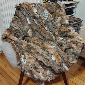 Fur throw / carpet animal print