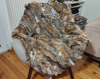 Fur throw / carpet animal print