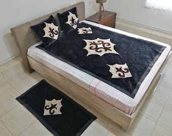 Luxury set for bedroom beaver fur