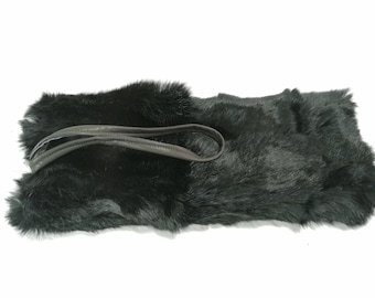 Rabbit black muff