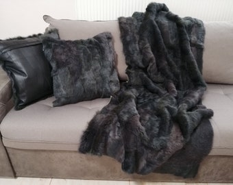 Set of throw and two pillow cases rabbit