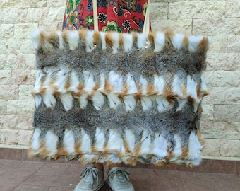 Gray fox big shoulder bag