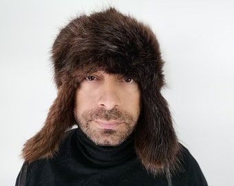 Beaver Fur Hat - Etsy Australia