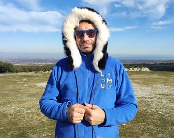 Unisex double face fur hood
