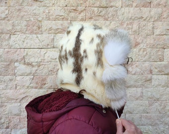 Rabbit hood with fox