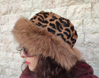 Gorro pelo animal print