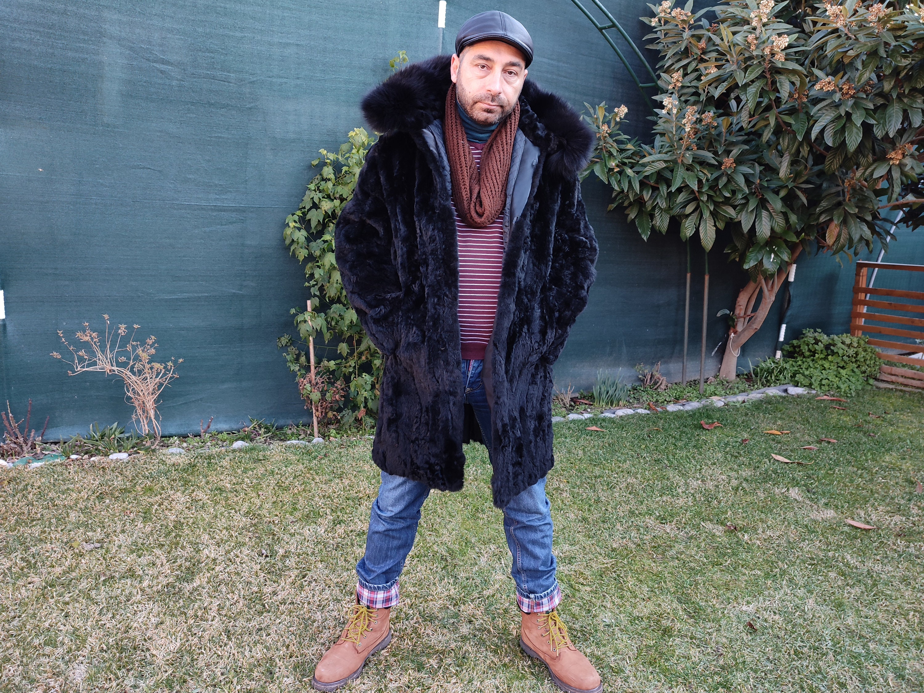 Men's nutria fur clearance coats