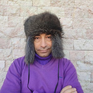 Coyote fur trapper hat