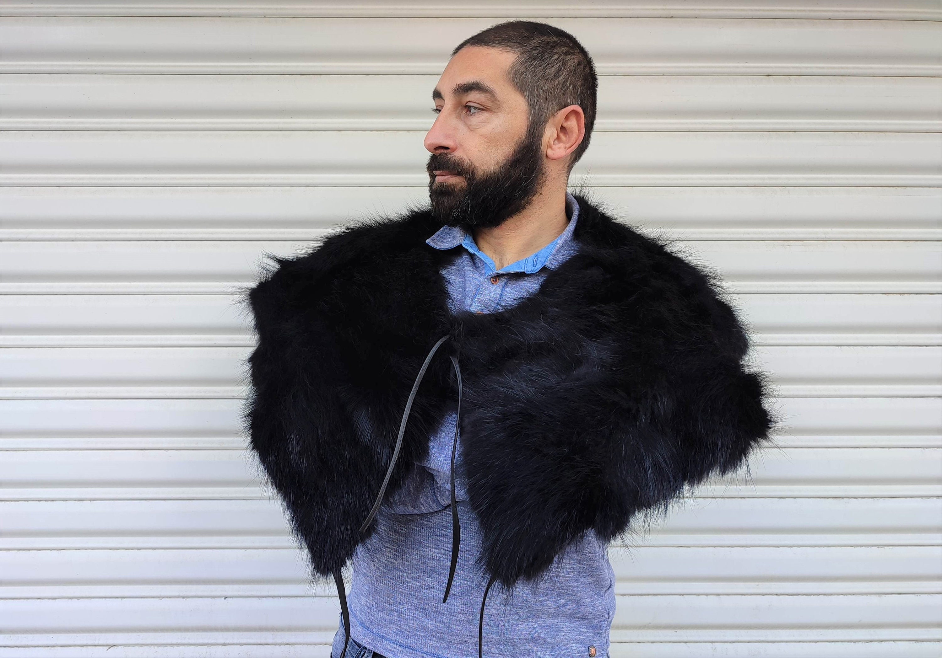 Black fur retail coat pelted