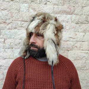 Coyote trapper hat