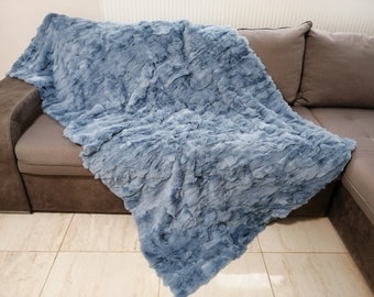 Blue rex rabbit blanket