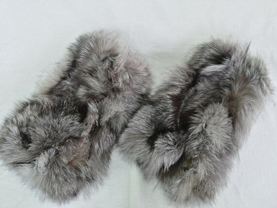 Silver Fox Leg Warmers Hat Muff Double 