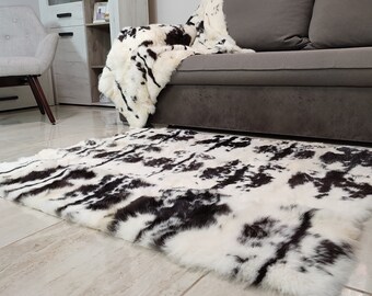Rabbit fur throw / carpet.