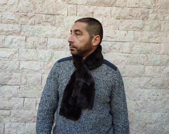 Rex rabbit fur scarf