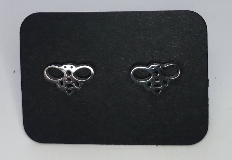 Manchester bee Bee studs Stainless steel silver cute stud bee earrings Hypoallergenic bee earrings Bee jewellery Cute bee earrings