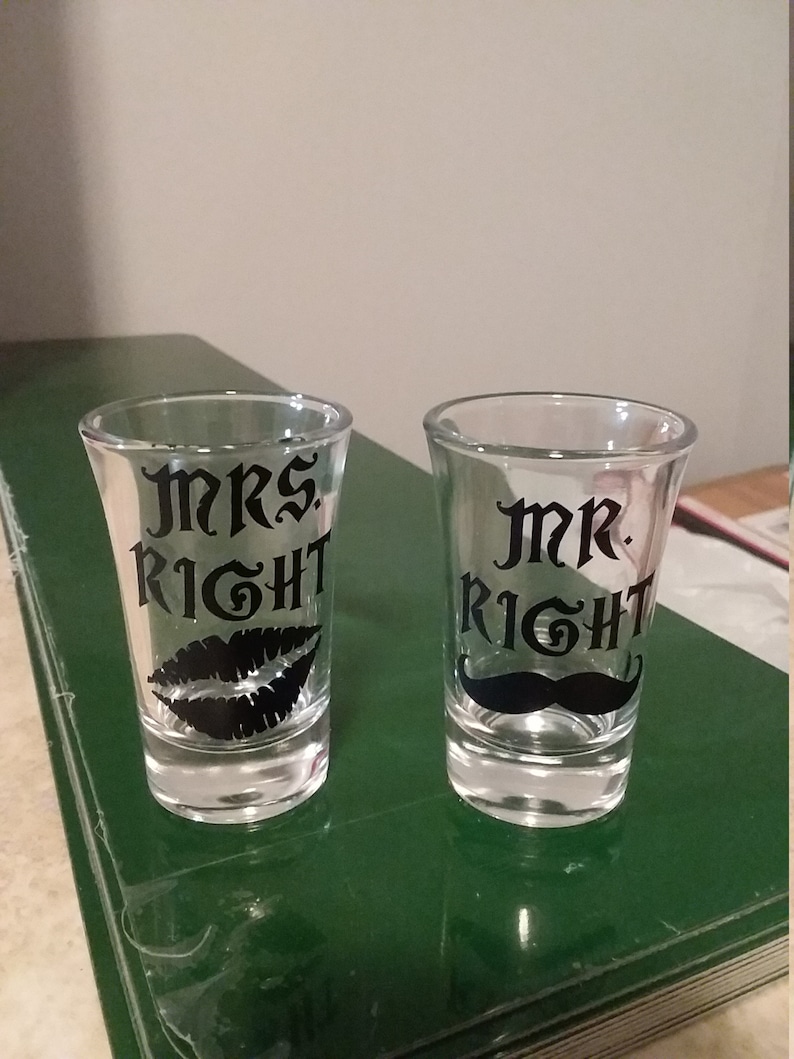 wedding shot glasses mr and mrs shot glasses mustache shot glass shot glasses Mr right and mrs right shot glasses lips shot glass