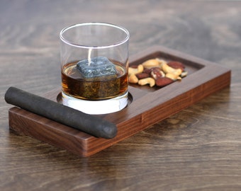 Plateau cigare whisky et collation