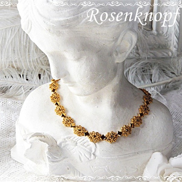 Antik Halskette Kette Gold Vintage Avon Schmuck Hochzeit Geschenk Geburtstag Ostern Weihnachten Muttertag Valentinstag