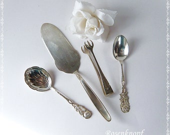 Antik Besteck Versilbert Jugendstil Vintage ~1910-20 Tafelsilber Shabby Geschenk