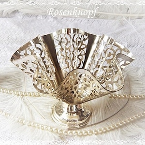 Antik Serviettenständer Serviettenhalter Versilbert Geschenk Shabby Vintage Tafelsilber Geburtstag Ostern Weihnachten