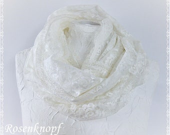 Women's Loop Scarf Women's Loop Scarf Ivory White Wedding Gift Birthday Easter Christmas