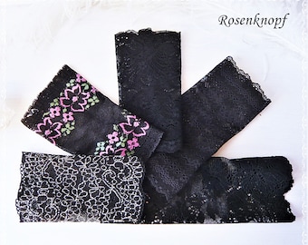 Women's arm warmers, wrist warmers, lace cuffs, wedding cuffs, black, white, pink, gift, birthday, Easter, Christmas