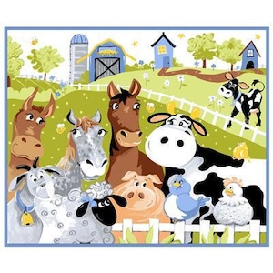 SusyBee "Barnyard Blues" - 36" Play Mat Panel - #417760