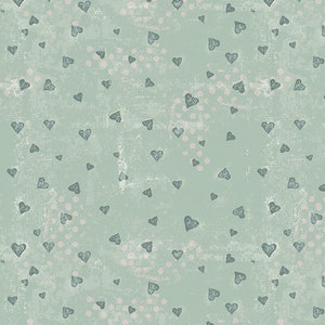 A Heart Led Life - Tonal Hearts Turquoise - 15183