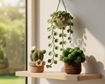 Crochet Cactus Plant Decor,  Unique Gift for Home Decor, Cute Desk Decoration, Gift For Kids Or Home, Gift for Plant Lovers, Birthday Gift